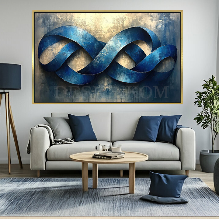 blue beige node style