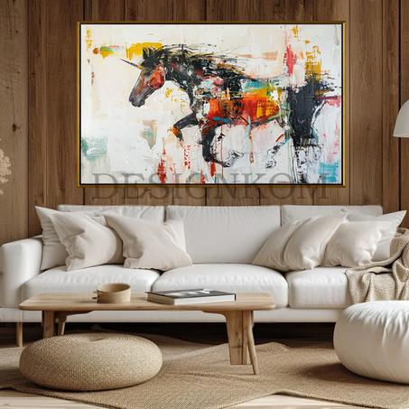 dreamy lamb horn horse