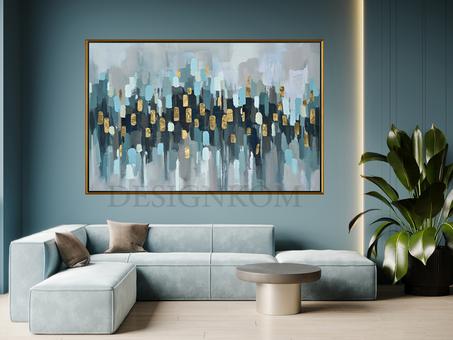 ABSTRACT GREEN GOLD PAINT