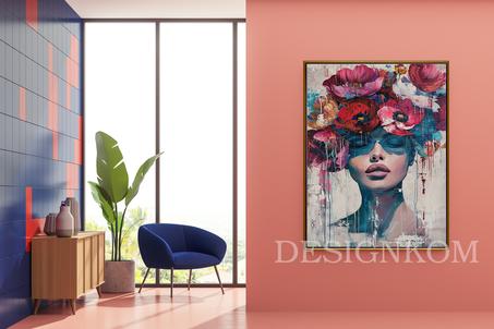 WOMAN FLOWERS SENSATIONS