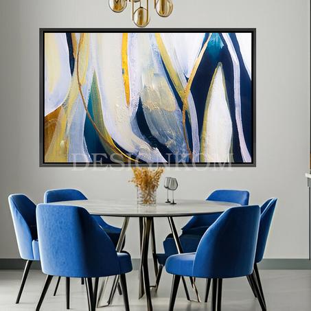 Blue yellow 3D scratchs paint