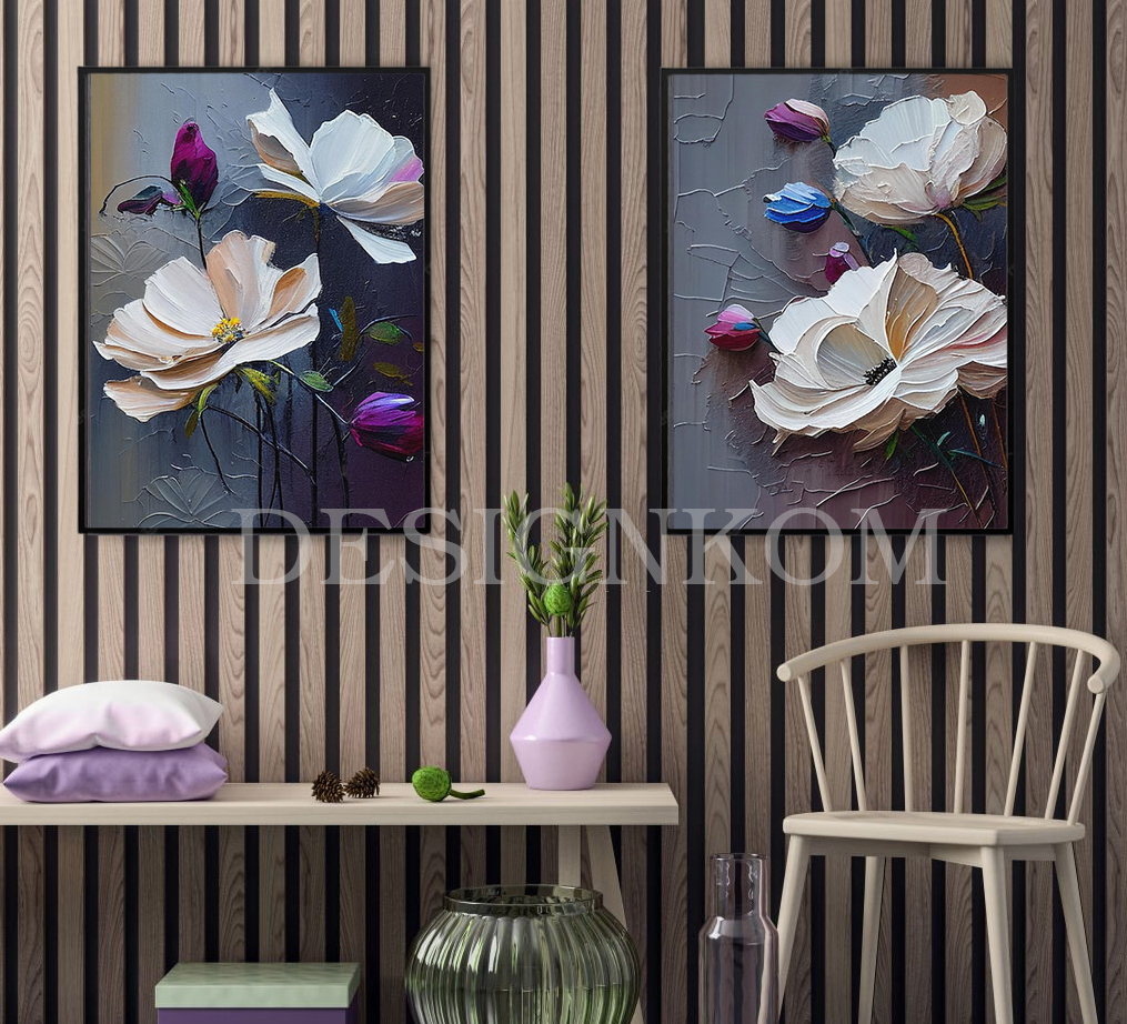 3d flowers in purpple