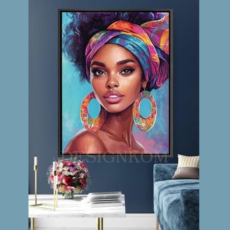 nice afro woman