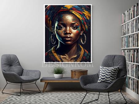 AFRICAIN PAINT WOMAN NICE LOOKING