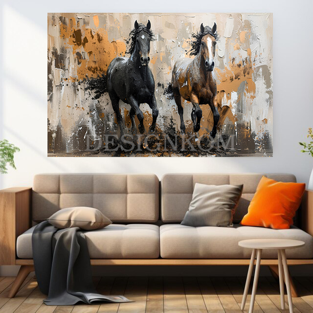 black brown horses protesting