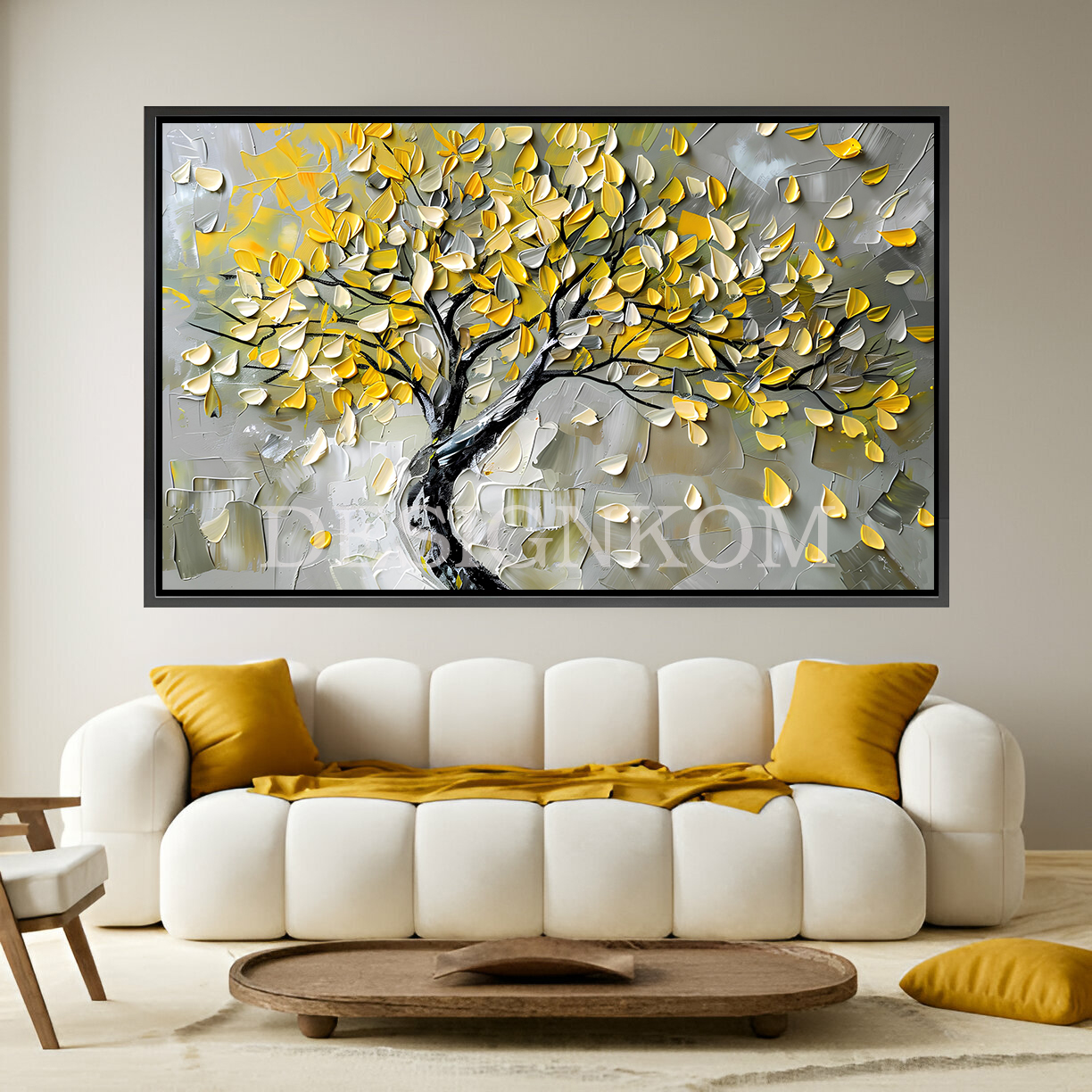 Tree in Yellow Relief