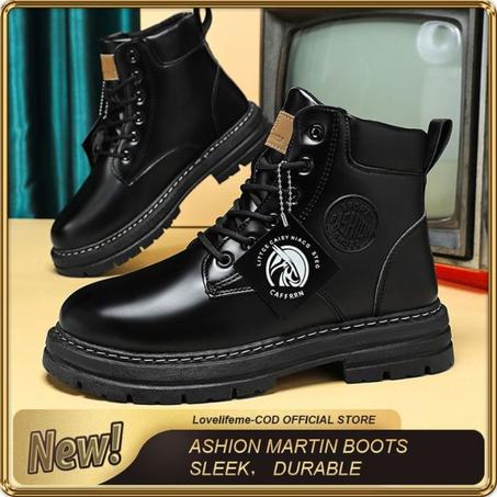 ASHION Bottes Martin à la mode et décontractées pour hommes