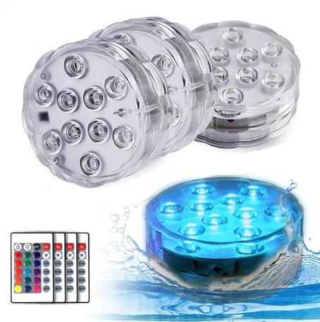 Anziner - Paquete de 4 luces LED sumergibles para piscina, impermeables