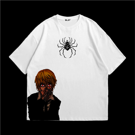 KURAPICA  WHITE OVERSIZED T-SHIRT