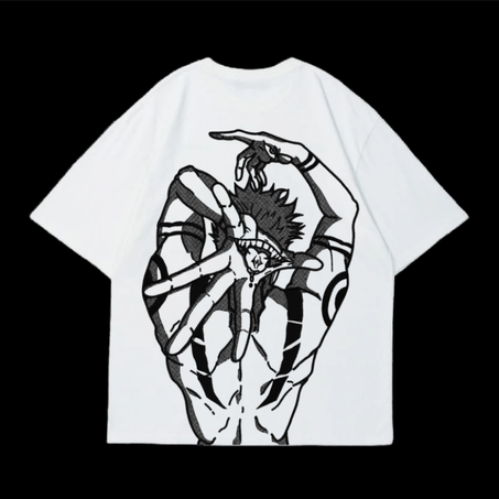 SUKUNA WHITE OVERSIZED T-SHIRT