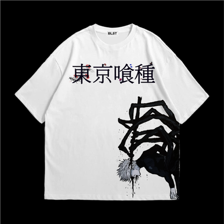 TOKYO GHOUL WHITE OVERSIZED T-SHIRT