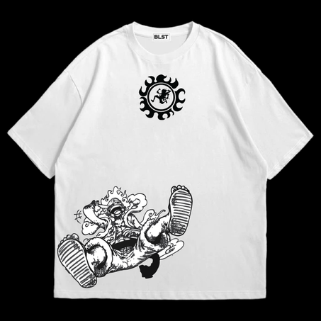 LUFFY WHITE OVERSIZED T-SHIRT