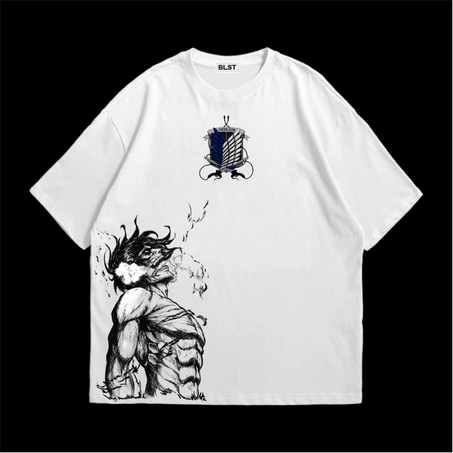 EREN WHITE OVERSIZED T-SHIRT