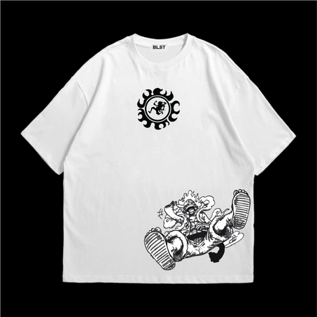 LUFFY WHITE OVERSIZED T-SHIRT