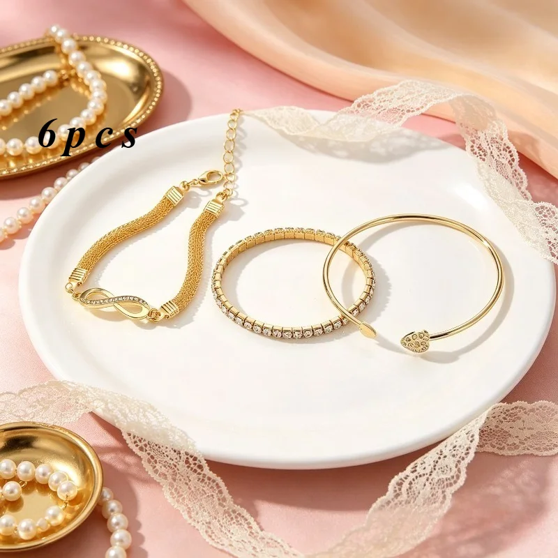 CRISTAL — Diamond-Studded Watch & Jewellery Set · 4 Pieces of Pure Brilliance