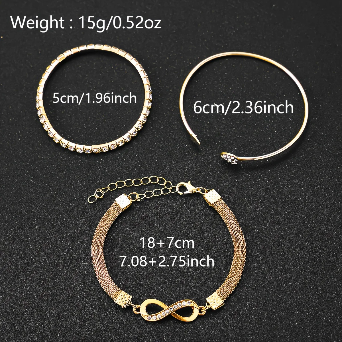 CRISTAL — Diamond-Studded Watch & Jewellery Set · 4 Pieces of Pure Brilliance
