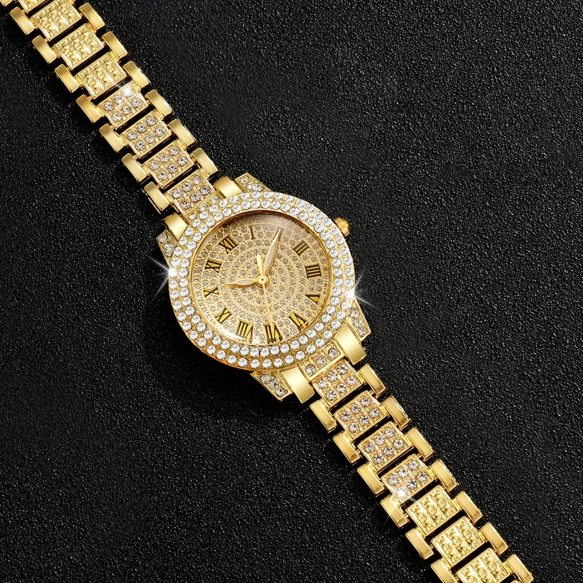 CRISTAL — Diamond-Studded Watch & Jewellery Set · 4 Pieces of Pure Brilliance