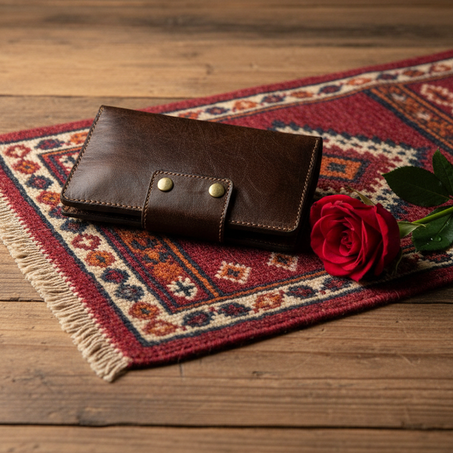 Portefeuille long en cuir