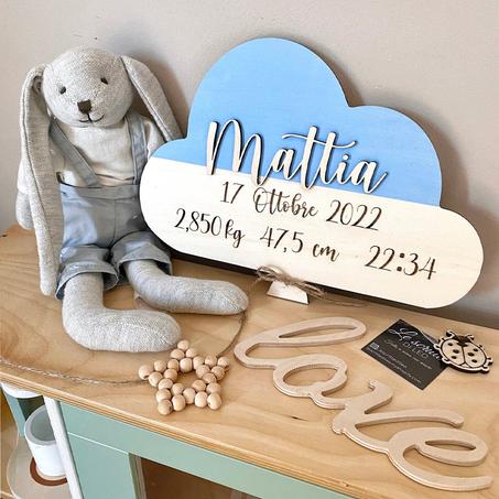 لوحة تذكارية للمولود الجديد- غيمة