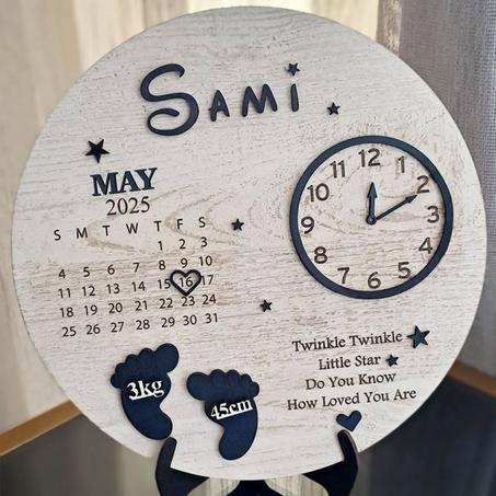 لوحة تذكارية دائرية _ للمولود الجديد