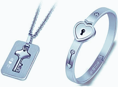 سوار المحبة مع قفل على شكل قلب