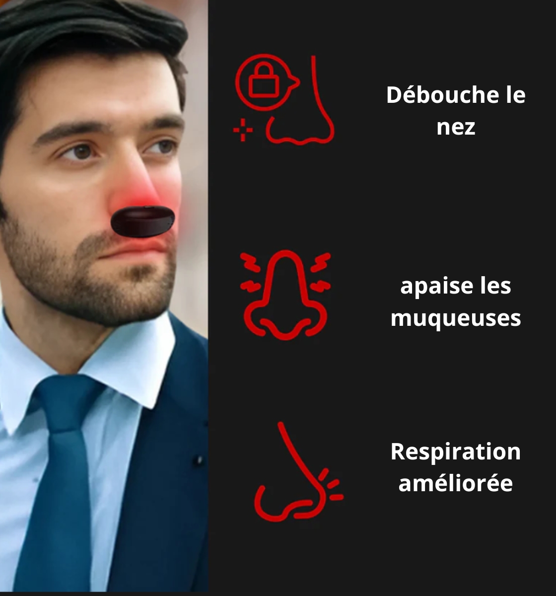 Appareil de thérapie nasale | Soulagement rapide du nez bouché, allergies, sinusite
