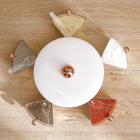 موزع التوابل الدوار 5 في 1