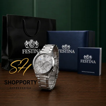 festina sdm argenté chronographe bas