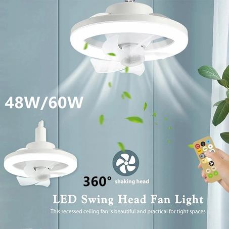 Ventilateur de Plafond avec Lampe d'Éclairage