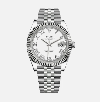ROLEX DATEJUST  WHITE ROMAN