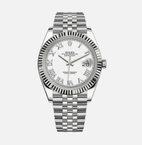 ROLEX DATEJUST  WHITE ROMAN
