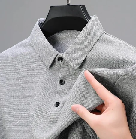 قميص بولو رجالي بأكمام قصيرة وجيد التهوية، قميص  مريح للصيف