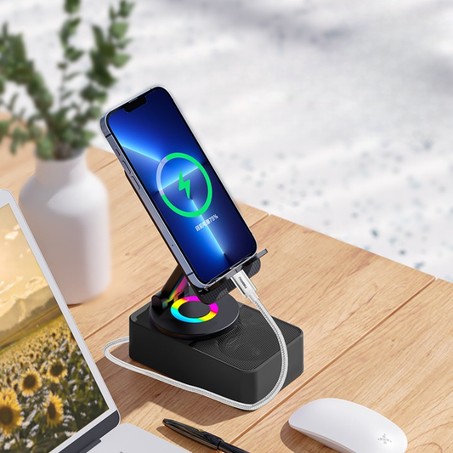 Nouveau Support de Téléphone 3 en 1 📲🔋🔊