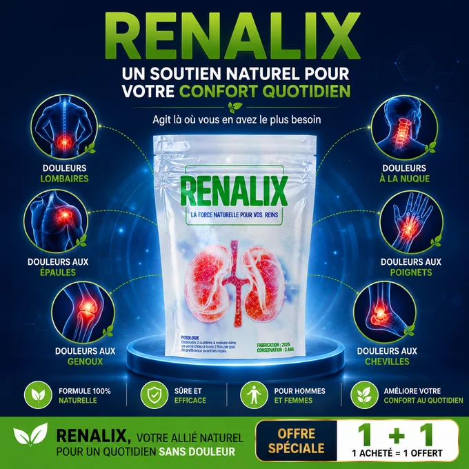 RENALIX™ purifie les reins, élimine les déchets du corps