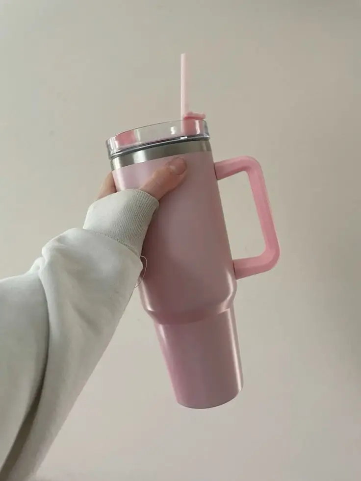 Bubbina Tumbler With Handle – Gobelet Aesthetic avec Poignée ☕💧