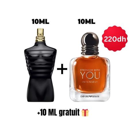 Pack 10 ML Séduction Extrême + 10 ML Jean Paul Gaultier x Giorgio Armani + 10 ML Gratuit