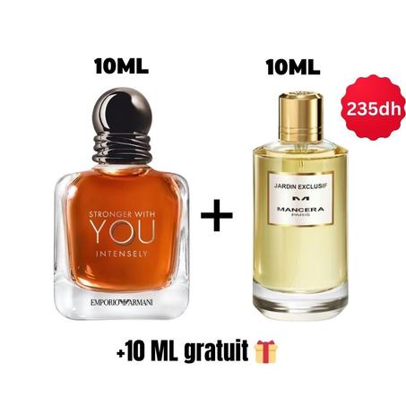 Pack 10 ML Duo Luxe – 10 ML Mancera + Giorgio Armani + 10 ML Gratuit