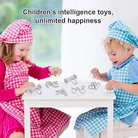 أحجية أسلاك معدنية إختبار الذكاء الذهني و تحفيز الدماغ للأطفال والكبار