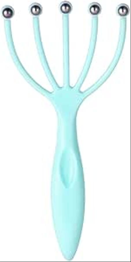 Masajeador de cuero cabelludo portátil con garra, rascador de cabeza, masajeador giratorio de acero inoxidable para cabeza, cuerpo, cuello y espalda para hombres y mujeres, relajación muscula