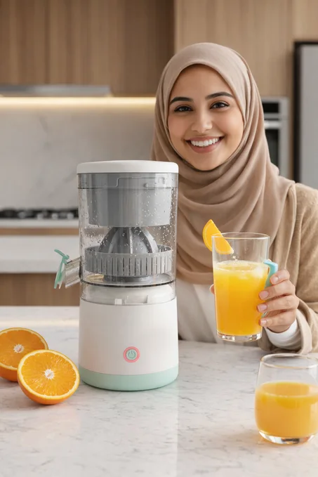 عصّارة برتقال كهربائية   صغيرة قابلة للشحن