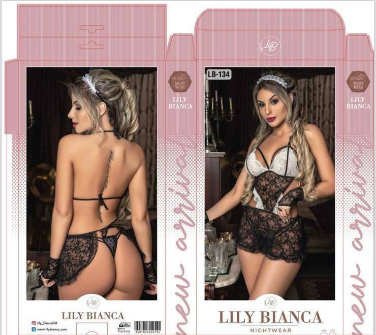 LILY BIANCA MAID WHITE BLACK OUTFIT