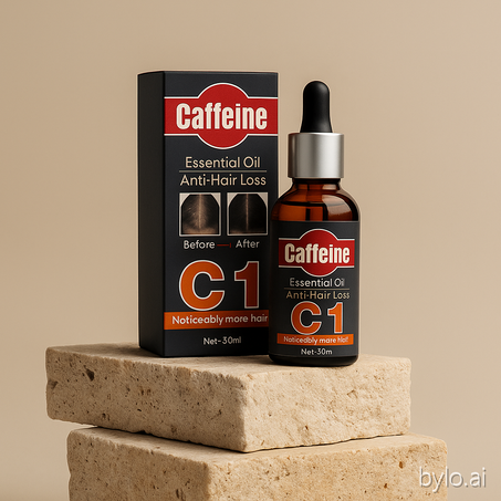 زيت الكافيين العطري لمكافحة تساقط الشعر | 30 مل