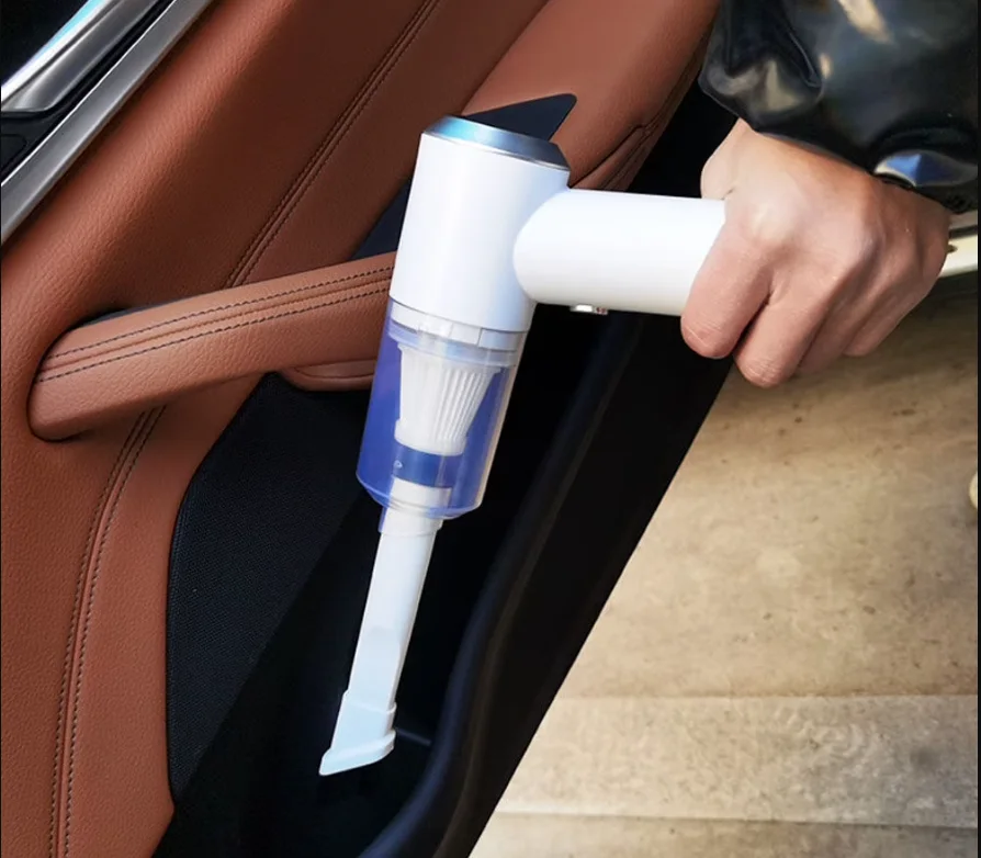 Aspirateur de Voiture Aspirateur à Main Sans Fil 120W 6000Pa Haute Puissance Lumière LED Intégrée Aspirateur Portable Adapté pour Voiture Maison Bureau Poils d'Animaux