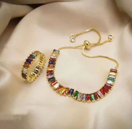 قلادة وسوار ملون Colourful necklace & braclet