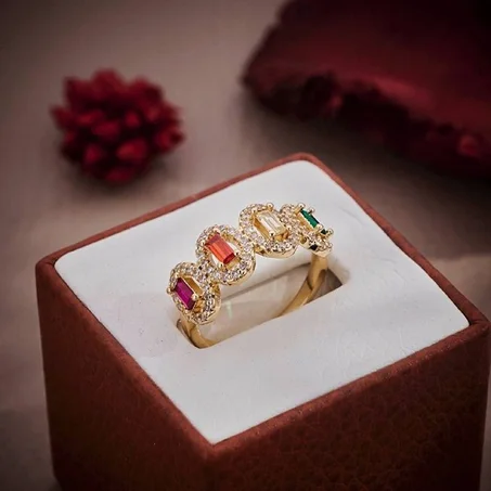 خاتم متعدد الالوان Multicolored ring - R002