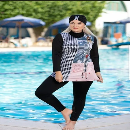 مايوه بوركيني للسيدات- Ladies Swimsuit A12