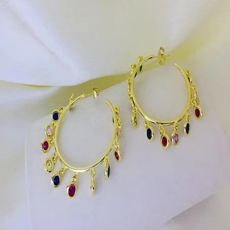 أقراط متعددة الألوان  Multi-coloured earrings-071- Xuping