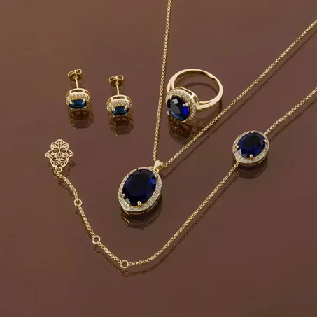 مجموعة خاتم وأقراط وقلادة Ensemble ring, earrings and necklace -Xuping