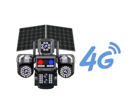 كاميرة طاقة شمسية ذكية 4G ب 5 عدسات MP25 مع زووم حقيقي لأكثر من 100 متر