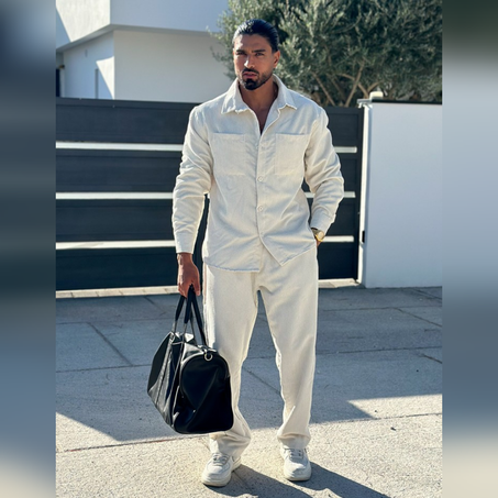 ENSEMBLE CHEMISE ET PANTALON CÔTELÉ